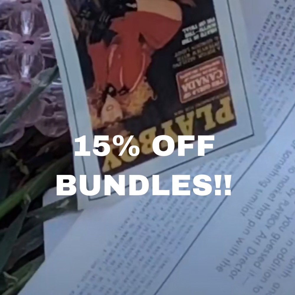 create bundles for 15% off!!